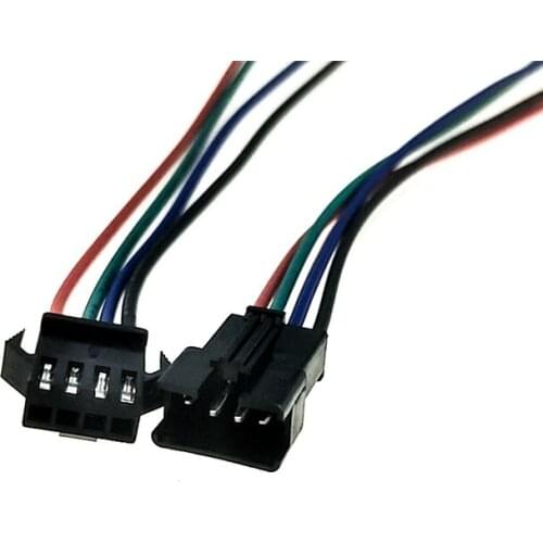 50piar 15CM SM4P male and female plug-in wire connector bus SM2.54 pitch 4P line single head terminal line