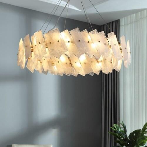 Modern Minimalist Glass Round Led Pendant Lights Lustre Bedroom Living Dining Room Indoor Lighting Lamp Hanging Light Fixture