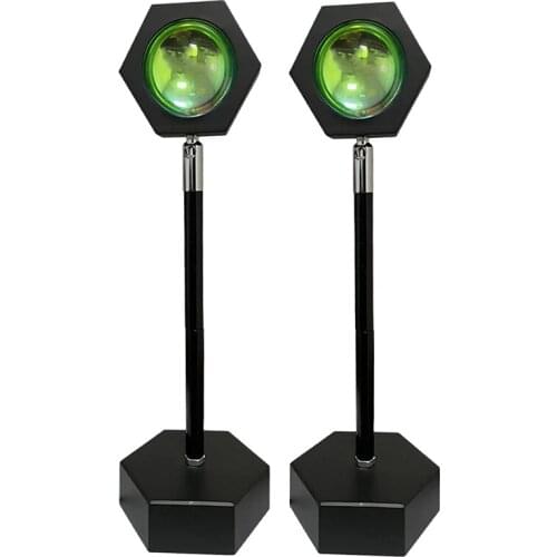 Projection Atmosphere LED Lamp Projector,USB Photography Light 180° Rotation for Bedroom Studio Decor