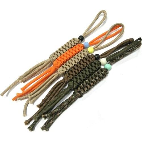H1010 Outdoor corn knot Tool tail rope Rope chain Strap nylon rope Umbrella rope Knife fall Keychain Tool pendant EDC 5 pieces