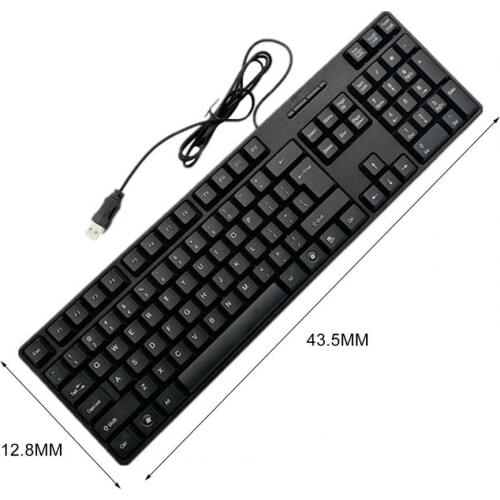 Universal Multi-language 104 Keys Ergonomic USB Wired Keyboard for Laptop PC 2021