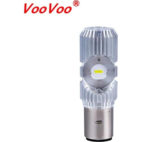 VooVoo LED BA20D Motorcycle Moped ATV Headlight Bulb 1400LM 6000K Headlamp Scooter Accessories For Honda XR 250