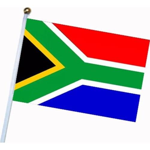 High Quality South Africa Flag Hand Signal Waving National Country For Team Sports Tools Decoration Promotion Home Holiday