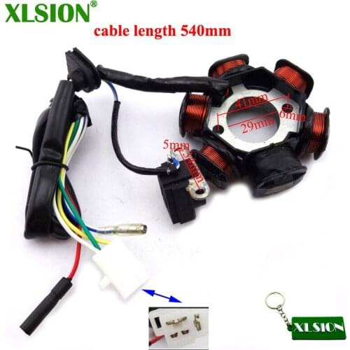 XLSION 6 Poles Coils Ignition Magneto Stator For GY6 50cc 139QMB Engine Moped Scooter ATV Quad Go Kart
