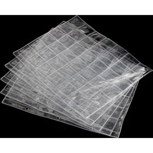 1 Page 42 Pockets Plastic Coin Holders Storage Collection Money Album Case New