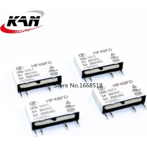 10PCS/LOT Relay HF49FD HF49FD-005-1H11 HF49FD-012-1H11 HF49FD-024-1H11 5V 12V 24V
