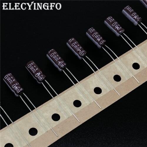 100pcs 22uF 50V22UF NIPPON NCC KY Series 5x11mm Low ESR 50V22uF Aluminum Electrolytic Capacitor
