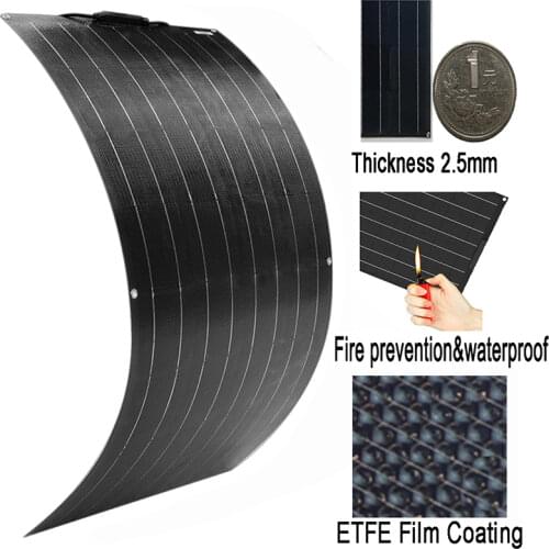 100W 200W 300W 400W 500W 600W Flexible Solar Panel 32PCS 3.3W Monocrystal Solar Cell 22% Charging Efficiency Photovoltaic Panel