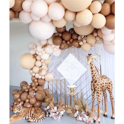 Coffee Caramel Latex Balloons 18/10/5 Inch Wedding Birthday Balloons Arch Decoration Globos Balloons Party Supplies