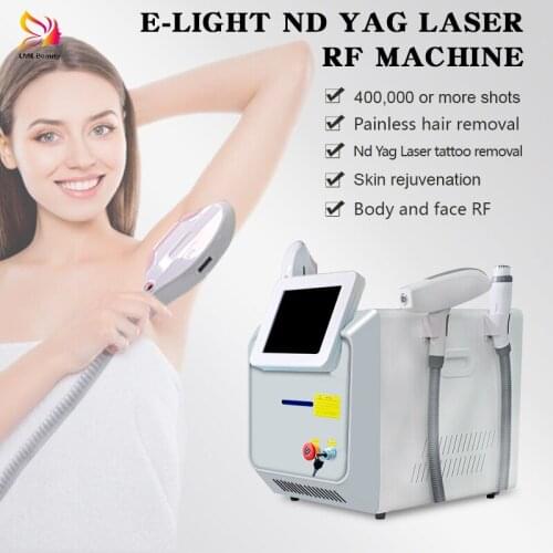 2021 Portable 3 in 1 360 Magneto Elight IPL OPT SHR RF ND-YAG Permanent Hair Tattoo Removal Skin Lift Beauty Salon Use Machine