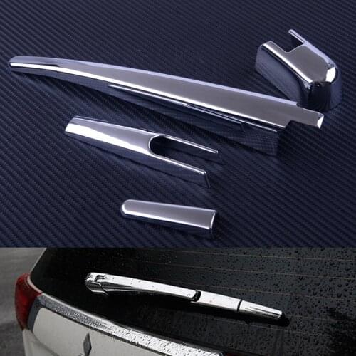 4pcs Car Rear Window Wiper Arm Blade Chrome Cover Trim Garnish Molding Fit For Mitsubishi Outlander 2013- 2016 2017 2018