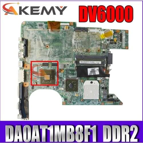 AKemy Laptop motherboard For HP Pavilion DV6000 Mainboard449902-001 449902-501 DA0AT1MB8F1 G86-730-A2 DDR2