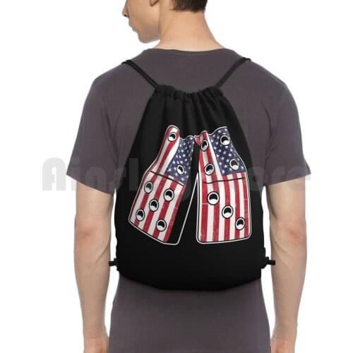 Usa Domino Dominoes Tiles Puzzler Game Gift Backpack Drawstring Bags Gym Bag Waterproof Gamer Dominoes Domino Game