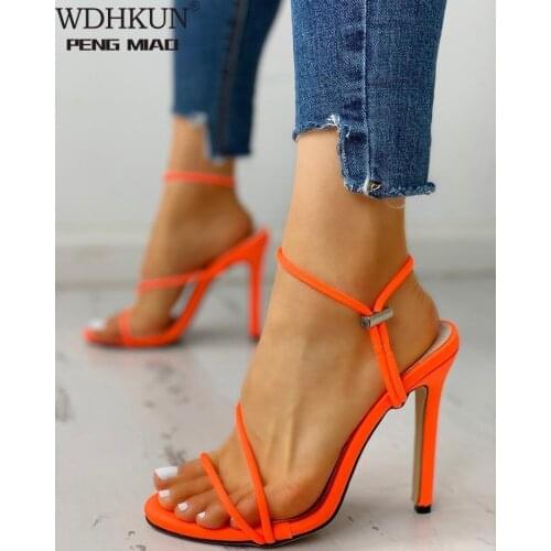 Summer high heels new high heels comfortable womens shoes ladies sandals sexy party shoes high heels female large size 42
