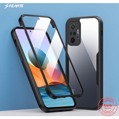 Rzants For Xiaomi Redmi Note 10 10S 4G Redmi Note 10 Pro Max 4G 5G Case 360 Bettle Full Protection Clear Cover Soft Phone Casing