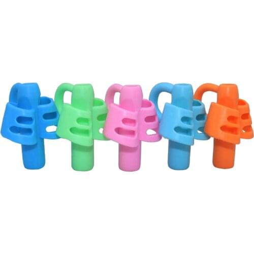 Three-Finger Silicone Pen Holder Children Writing Correction School Student Supplies Writing Auxiliary Clip 100 Pcs