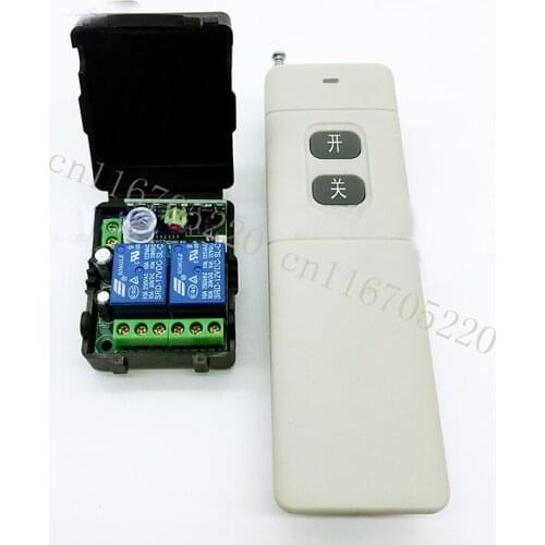 Long range 3000m DC 12 V 1CH RF Wireless Remote Control Switch System Transmitter Receiver with cover Interruttore remoto