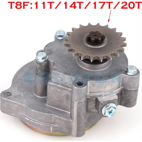 T8F Clutch Drum Gear Box with 11T 14T 17T 20T Sprocket for 33cc 43cc 49cc Rod II Go Kart Mini Moto Dirt Bike Scooter ATV buggy