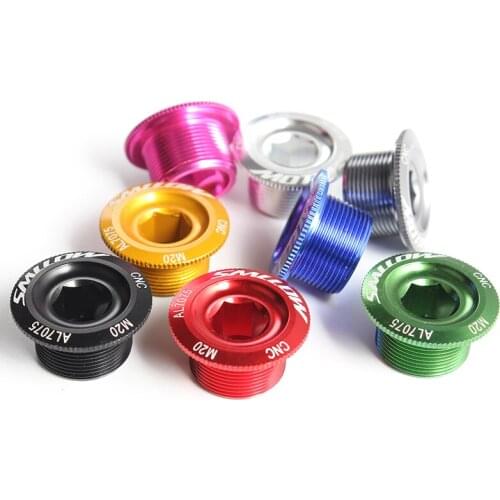 Dental Plate Cover Crank Screw Cap M15 M18 M20 MTB Crankset Crank Cover Aluminum BMX NRoad Bike Fitting 9 Colors