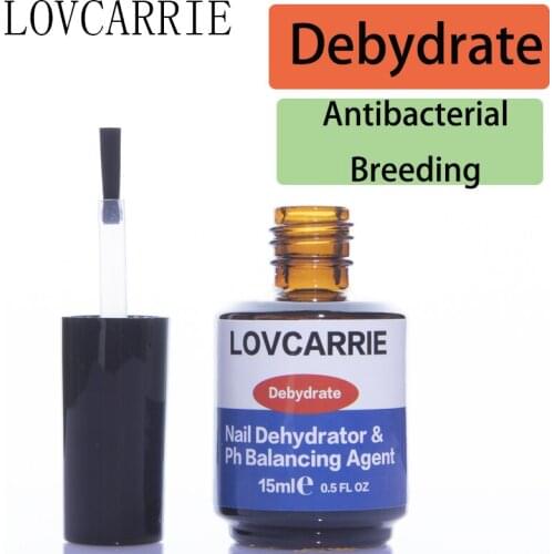 LOVCARRIE 15ML Nail Dehydrator Nail Prep Primer and Dehydrator Nails ph Balancing Agent Air Dry UV Gel System Bond for Nail Art