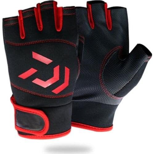 Daiwa Fingerless Fishing Gloves Outdoor Sun Protection Gloves Carp Fishing Accessories Pesca Outdoors Kayaking Rowing Hiking