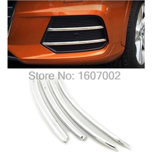 For AUDI Q3 2016 ABS Chrome Front FogLight Lamp Cover Rear Tail Fog light Lamp Shade Frame Trim Car-styling