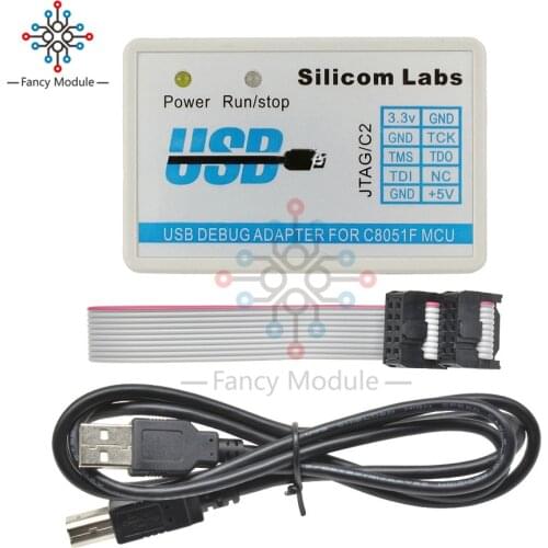 Diymore C8051F Emulator Downloader Programmer JTAG/C2 U-EC6/U-EC5/EC3 USB Debug Adapter 3.3V-5V C8051F00 C8051F3 with Cable