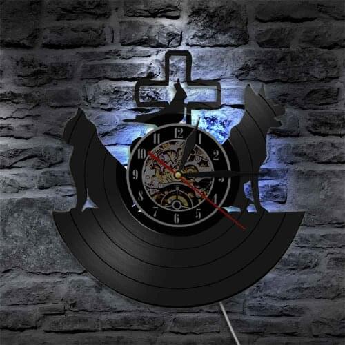 Dog And Cat Wall Art Vinyl Record Wall Clock Veterinary Clinic Vet Clock Animal Pampering Cat Dog Health Services Wall Decor