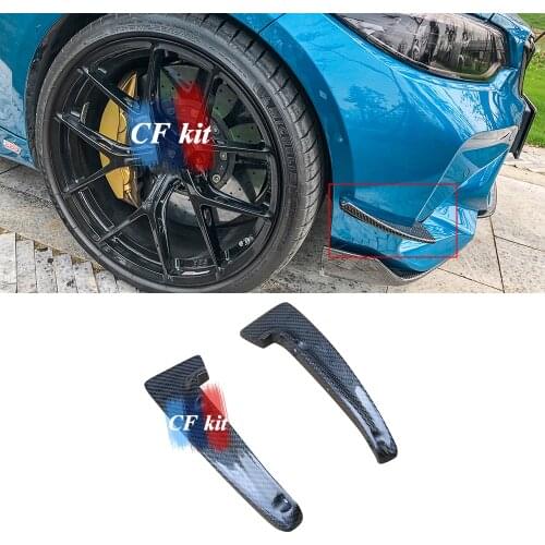 CF Kit Real Carbon Fiber Front Lip Splitter Fender Air Intake Vent For BMW F87 M2 Car Styling