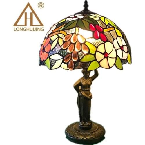 Mediterranean Retro Style Glass Turkish Mosaic Table Lamps Handworked Study Bedroom Home Art Decor Turkish Lamp