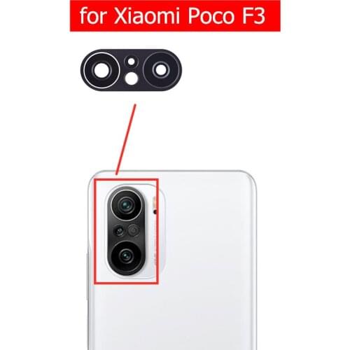 2pcs for Xiaomi Poco F3 Camera Glass Lens Back Rear Camera Lens 3M Glue Replacement Repair Spare Parts
