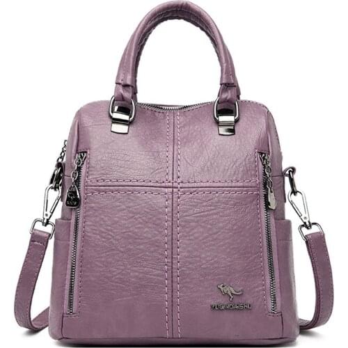 2021 New Tote Bag Fashion High Quality Pu Leather Handbags Women Retro Shoulder Messenger Bags Leather Crossbody Bags