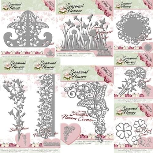 Piggy Craft metal cutting dies cut die mold Season flower decoration Scrapbook paper craft knife mould blade punch stencils dies