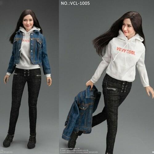 VERYCOOL 1:6 VCL-1005 Denim Leisure Girls Clothes For 12inch Female Action Figure Dolls in stock