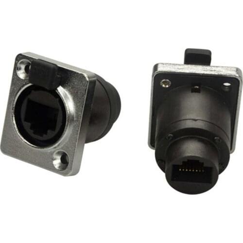 Hight quality 2pcs/lot RJ45 Chassis Socket Panel Connector