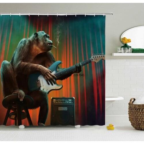 Funny Waterproof Bath Screen Curtains Polyester Bathroom Shower Curtains for Home Modern Printing Cartoon Dog,Cat,Whale,Bear