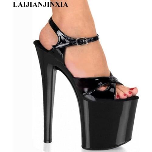New Womens Shoes 10 CM Platform Sexy Pole Dancing Shoes 8 Inch High Heels Shoes Nightclub Black Dance Shoes E-125