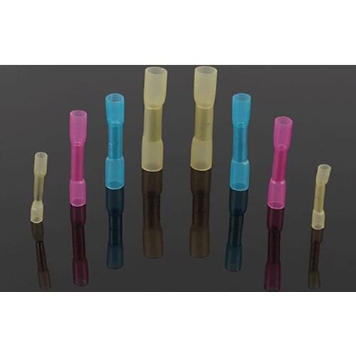 10pcs BHT-0.5-1.25-2-5 Heat solder seal Shrink tube Terminal Insulated Wire Connectors Crimp Butt Waterproof Nylon terminator