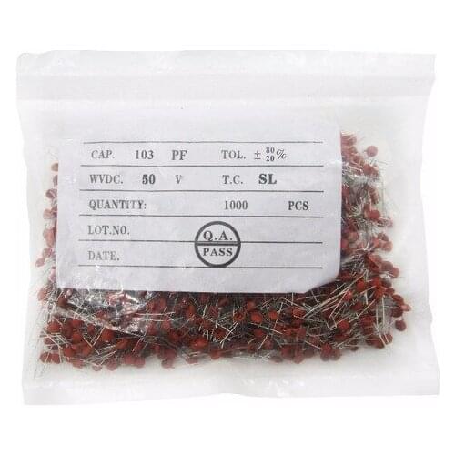 1000pcs 50V 10NF 10N 103 0.01uF Ceramic capacitor DIP-2 C