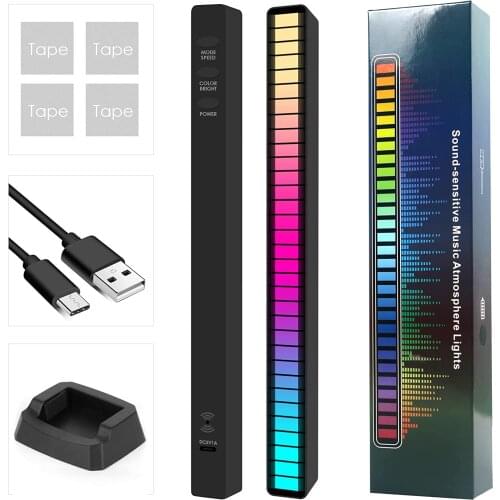 π₯210 Modes 32 LED Upgrade USB Powered Sound Control RGB Light By Bluetooth APP ,Voice-activated Rhythm Pickup LED Lamp Music
