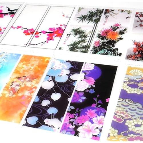 5pc Plum Blossom Bamboo Mountains And Rivers Transparent Material With Use Of Bookmark Epoxy Mold Making Tool Filling For DIY