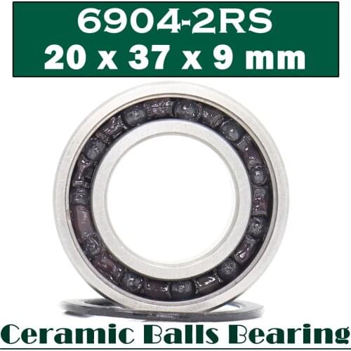 6904 Hybrid Ceramic Bearing 20*37*9 mm ABEC-1 1PC Bicycle Bottom Brackets & Spares 6904RS 6904-2RS Si3N4 Ball Bearings