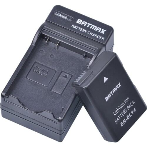 1Pc EN-EL14 EN-EL14a ENEL14 EL14 1200mAh Battery + Charger for Nikon P7800,P7700,P7100,D5500,D5300,D5200,D3200,D5100,D3100,Df