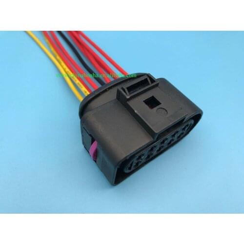 Free shipping 2/4/10/20pcs/lot 10 Pin/Way Headlight Plug Headlamp Connector With Wiring Pigtail 1J0973735 1J0 973 735