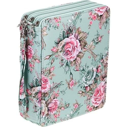 120 Slots Colored Pencil Case with Compartments Pencil Holder for Watercolor Pencils(Rose)