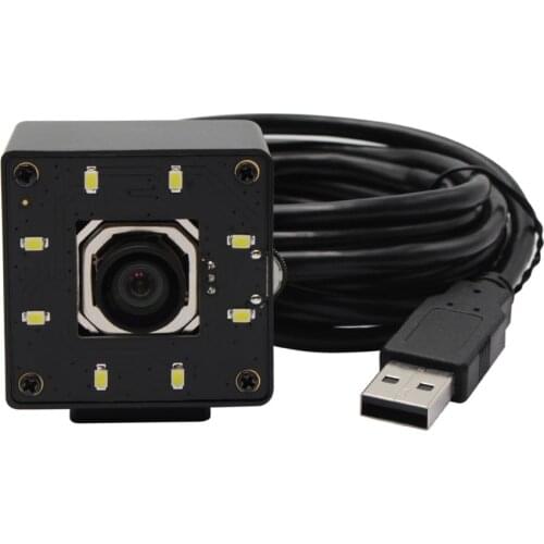 ELP 1/2.8" SONY IMX415 Sensor night vision 4K USB camera with White LED board ELP-USB4KHDR01-KL100W