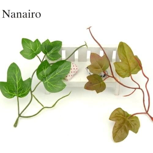 100pcs Green Artificial Rose Leaf Plastic Branch Silk Leaves Shaped Home For Wedding Deocation Foliage Craft Cheap Fake Flowers