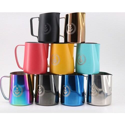 1pcStainless Steel Frothing Pitcher Pull Flower Cup Latte Milk Jug Coffee Milk Mug Frother Milk Espresso Foaming Tool Coffeware