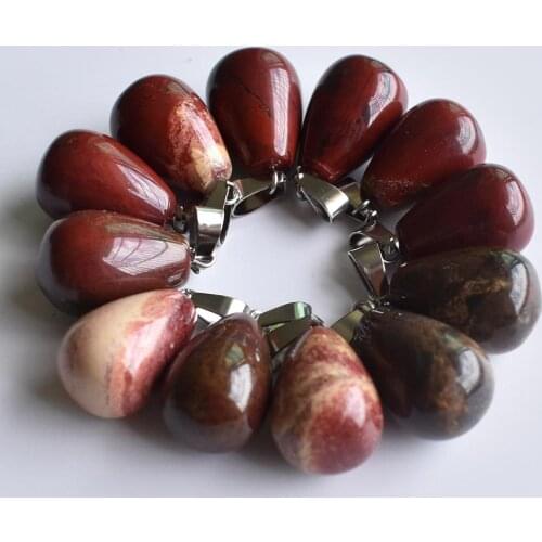 Fashion hot selling good quality Natural Rainbow stone charms water drop Pendants for jewelry marking 24Pcs/Lot Wholesale free