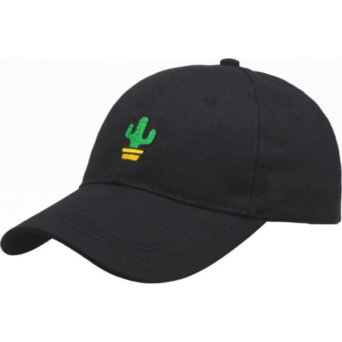 New Cactus Embroidery Baseball Caps For Men Boy Girls Women 2021 Plant Black Adjustable Snapback Cap Hip Hop Outdoor Sun Dad Hat